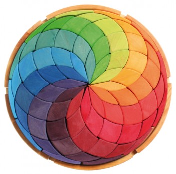 Legespiel  Kreis Farbspirale Grimms groß