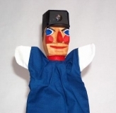 Kasperlefigur Schutzmann, Polizist, B�ttel