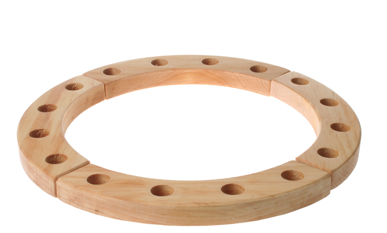 Hess Geburtstagsring Aus Holz – Für 16 Kerzen, Waldtiermotiv, Ø 16 Cm, Handarbeit Aus Dem Erzgebirge