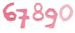 Grimms Stecker Zahlen Set rosa 6-0